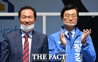 [TF사진관] '동대문' 장경태 지원사격 나선 '서대문' 우상호