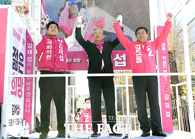 손 맞잡은 3김 김재섭-김종인-김선동