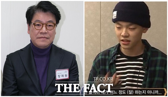 서울서부지법 형사11단독 권경선 판사는 9일 특정범죄 가중처벌 등에 관한 법률위반(위험운전치상) 등 혐의로 불구속 기소된 장제원 의원의 아들인 래퍼 장용준에 대한 첫 공판을 열었다. 사진은 장 의원과 장용준. /더팩트DB