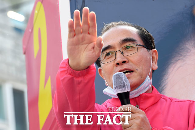 강남 유권자들의 지지 호소하는 태 후보