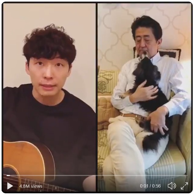 아베 신조 일본 총리가 12일 자신의 SNS에 자택 격리를 독려하는 영상을 올렸다가 일본 네티즌들로부터 국민 감정을 읽지 못하고 있다며 비난을 받고 있다. 아베 트위터 화면 갈무리