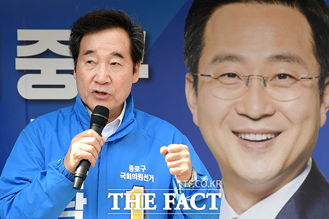 합동유세를 하며 박 후보를 지지하는 이 위원장