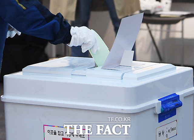 일회용 비닐장갑 속 빛나는 면장갑 투표