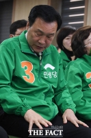 [TF사진관] 출구조사 발표에 깊은 한숨 내쉬는 손학규