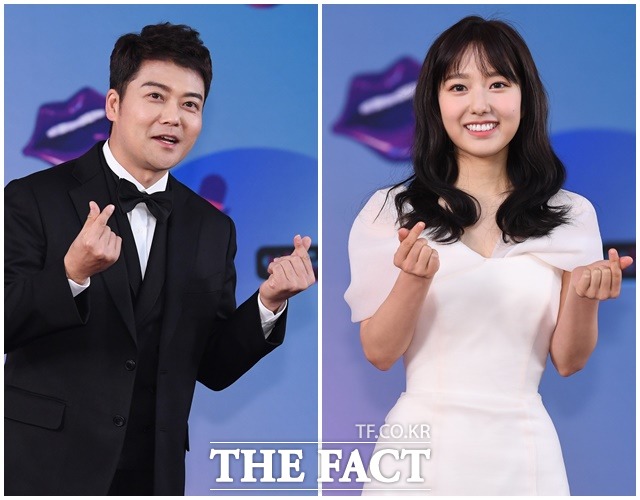 방송인 전현무(왼쪽)와 이혜성 KBS 아나운서가 결혼설로 연일 관심을 모으고 있다. 전현무의 소속사는 사실이 아니라는 입장을 밝혔다. /배정한 기자