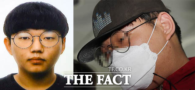 텔레그램 n번방 최초 개설자 갓갓 문형욱의 신상이 공개됐다. 사진은 지난 13일 경찰이 공개한 문형욱의 얼굴. /경북경찰청(왼쪽)·뉴시스(오른쪽)