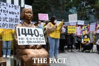 [TF사진관] '여러 논란속에도 진행된 제1440회 정기수요집회'