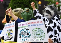 [TF포토] 채식 촉구하는 시민단체