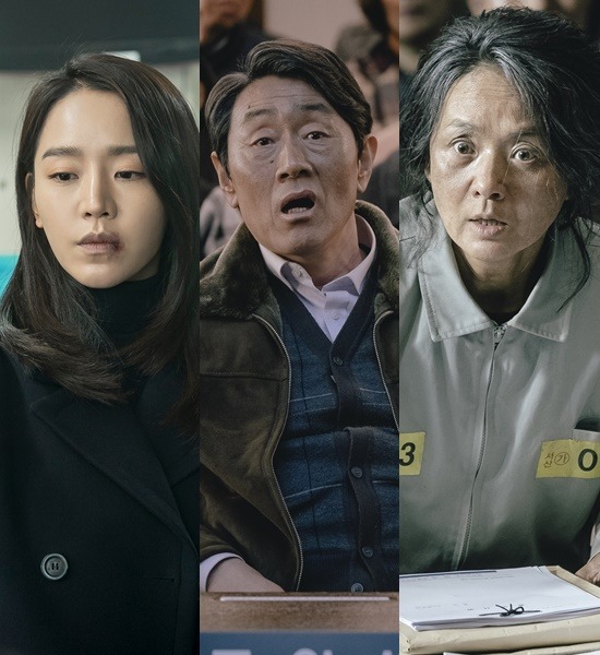 스크린 첫 주연임에도 신혜선은 맡은 몫을 톡톡히 해낸다. 그가 부족하다 싶으면 허준호와 배종옥(왼쪽부터)이 활약한다. /결백 스틸컷