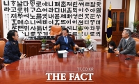 [TF포토] 박병석 국회의장 예방한 열린민주당 지도부