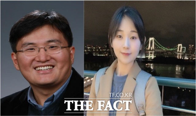 최신 기후모델을 이용 지난 30년 동안의 기상관측 데이터를 분석, 동아시아 지역 여름철 극한강수 위험이 높아졌다는 연구결과를 국제 학술지에 발표한 지스트 지구환경공학부 윤진호 교수 연구팀(왼쪽 윤진호 교수, 오른쪽 박사과정 박진아 학생)./지스트 제공