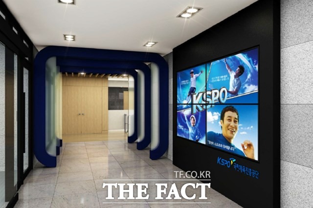 재단장을 마친 장안지점의 고객 출입구./국민체육진흥공단 기금조성총괄본부 제공