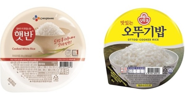 일본 제품에 대한 불매운동이 장기화하는 가운데 CJ제일제당은 햇반에 사용되는 미강 추출물을 국산으로 바꾸고, 오뚜기는 일본 용기를 국산으로 교체하는 등 국내 식음료업체들의 원재료 국산화 작업에 속도가 붙고 있다. /CJ제일제당, 오뚜기 제공