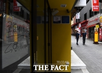 [TF포토] 코로나19 여파로 휴업하는 명동 상가