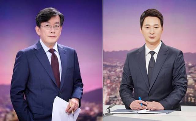 JTBC 평일 메인 뉴스 뉴스룸이 올해 초 6년간 자리를 지켰던 손석희(왼쪽) 앵커가 물러나면서 서복현 기자가 메인 앵커를 맡게 됐다. /JTBC 제공
