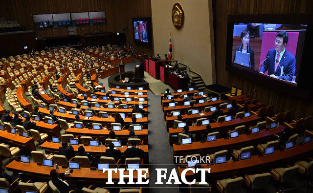 23일 진행된 경제 분야 대정부질문에서 미래통합당 의원들은 김현미 국토교통부 장관의 부동산 대책에 대해 비판을 쏟아냈다. /남윤호 기자