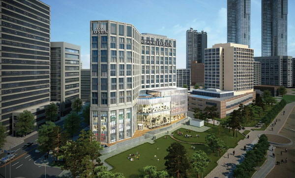 그랜드 조선 부산이 침수 피해를 입었다. 사진은 그랜드 조선 부산 조감도. /신세계조선호텔 제공