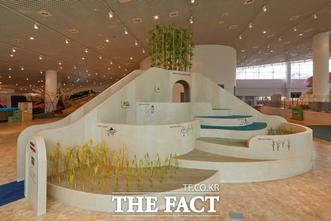 ACC 어린이문화원의 체험공간 인간과 자연의 조화, 계단식 논(사진)이 2020 레드닷 디자인 어워드 커뮤니케이션 부문 본상을 수상했다. / 광주=박호재 기자