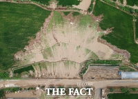 [TF포토] 논 뒤덮은 토사