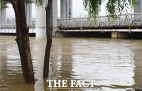 [TF포토] 집중호우로 수위 높아진 한강