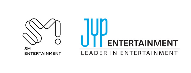 SM과 JYP가 세계 최초 온라인 전용 콘서트 BeyondLIVE를 위한 전문 회사 Beyond LIVE Corporation를 설립했다. /각 회사 로고