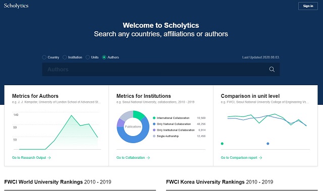 네이버가 국내 최초로 글로벌 연구평가 서비스 스칼리틱스를 출시했다. /네이버 제공