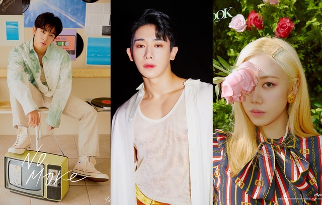 김요한 원호 김남주(이상 왼쪽부터)가 나란히 솔로 데뷔한다. /각 소속사 제공