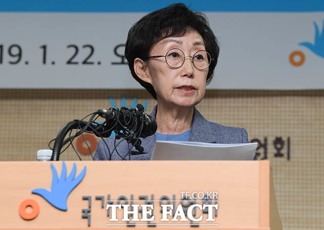 최영애 국가인권위원장이 코로나19 의심 증상을 보여 진단 검사를 받았다. /김세정 기자