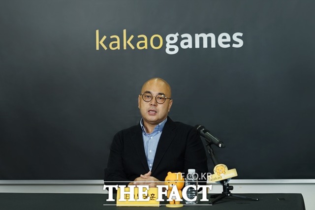 남궁훈 대표가 26일 카카오게임즈 온라인 IPO(기업공개) 기자간담회를 통해 자사 경쟁력과 비전에 대해 설명했다. /카카오게임즈 제공