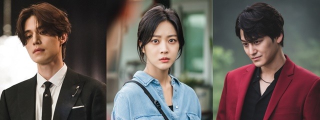 이동욱은 구미호 이연 역을 맡는다. 조보아는 괴담 프로그램 PD 남지아 역에, 김범(왼쪽부터)은 인간과 구미호 사이에서 태어난 이랑 역에 분한다. /tvN 제공