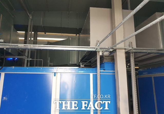 힐스테이트미사역 4층에 위치한 공조실 내부 모습. /윤정원 기자