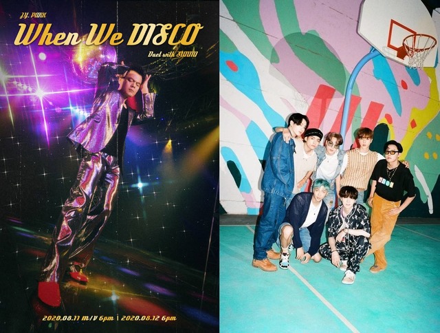 디스코가 팝신의 핫 트렌드로 떠오르는 가운데 박진영(왼쪽)과 방탄소년단이 발 빠르게 본인들만의 매력을 잘 살린 디스코 신곡을 발표했다. /각 소속사 제공