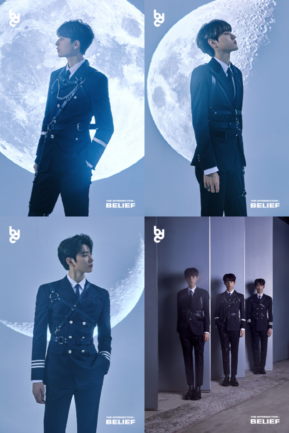 BDC가 새 앨범 THE INTERSECTION : BELIEF 콘셉트 사진을 공개했다. 멤버들은 제복을 입고 카리스마를 발산했다. /브랜뉴뮤직 제공