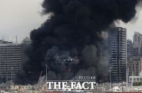 [TF사진관] 수천여 명 사상 베이루트, '한 달 여 만에 대형 화재 발생'