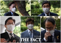 [TF현장] '정치적·짜깁기 기소'…검찰 성토장 된 민주당 '패트' 재판