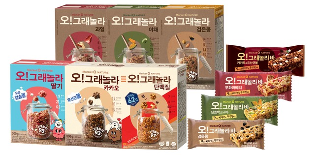 건강 간편식 수요가 늘면서 올해 1월부터 8월까지 오리온의 마켓오 네이처 오!그래놀라 누적 판매량이 1100만 개를 돌파했다. /오리온 제공