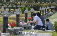 [TF사진관] 추석 앞두고 인천가족공원 찾은 성묘객들