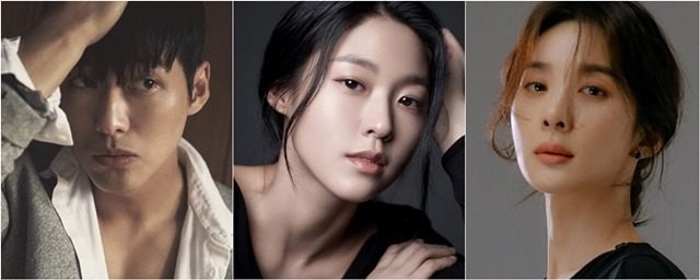 남궁민 김설현 이청아(왼쪽부터)가 낮과 밤을 통해 연기 시너지를 발휘한다. 이들은 미스터리한 사건의 진실을 추적하며 시청자들에게 긴장감을 선사할 전망이다. /935엔터테인먼트, FNC엔터테인먼트, 킹스랜드 제공