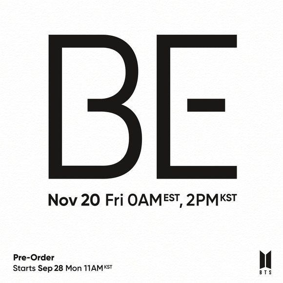 방탄소년단은 11월 20일 새 앨범 BE를 발표한다. 초회 한정으로 제작되며 판매처별 선주문 제작 방식으로 이뤄진다. /빅히트 제공