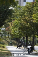 [TF포토] '거리두기 유지하며 여유 즐기는 시민들'