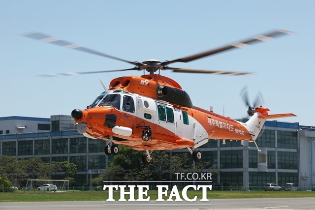 지난 2018년 제주소방안전본부에 납품된 국산 첫 소방헬기 한라매. /KAI 제공