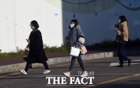 [TF포토] '쌀쌀해진 출근길'