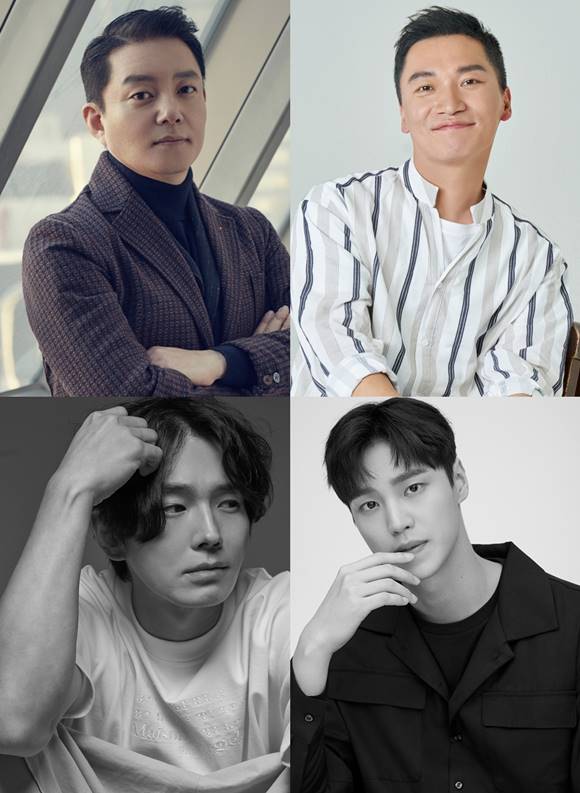 이범수, 조재윤, 이태환, 온주완(왼쪽 위부터 시계방향)이 바다경찰2에 출연을 확정했다. /셀트리온엔터테인먼트, 비비엔터테인먼트, 맨오브크리에이션, 윌엔터테인먼트 제공