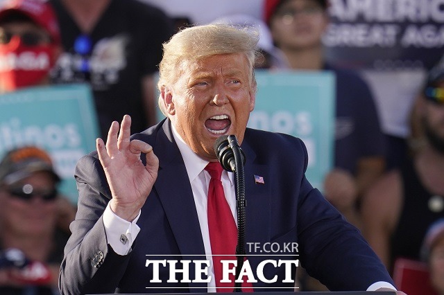 도널드 트럼프 대통령이 4일(현지시간) 오하이오주에서 승리했다고 CNN이 보도했다. /피닉스= AP.뉴시스