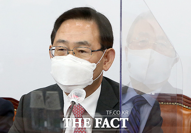 주호영 국민의힘 원내대표가 9일 오전 국회에서 열린 비상대책위원회의에서 발언하고 있다. /이새롬 기자