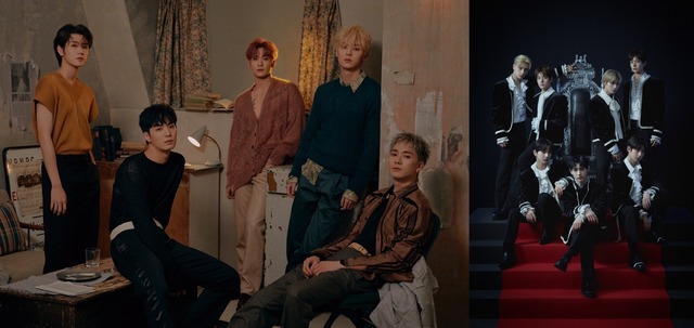 뉴이스트(왼쪽)와 엔하이픈이 빅히트 레이블즈 콘서트 2021 NEW YEAR’S EVE LIVE presented by Weverse 개최 및 출연 소식을 전했다. /플레디스, 빌리프랩 제공