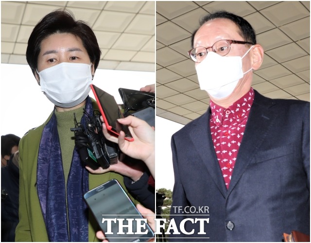 국회 법제사법위원회의 검찰과 법무부의 특수활동비 집행 내역 현장 검증이 열린 9일 오후 백혜련 더불어민주당 간사(왼쪽)와 김도읍 국민의힘 간사가 서울 서초구 대검찰청에 들어서고 있다. /국회사진취재단