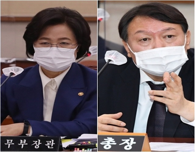 최근 추미애 법무부 장관이 전방위로 윤석열 검찰총장 사퇴를 압박하는 가운데 윤 총장의 대선 지지율은 계속 오르는 모양새다. /더팩트 DB