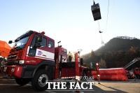 [TF사진관] '케이블카가 멈추면?' 가을철 케이블카 사고대비 인명 구조 훈련