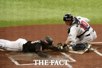 [TF포토] KT 조용호, '선취점 실패'